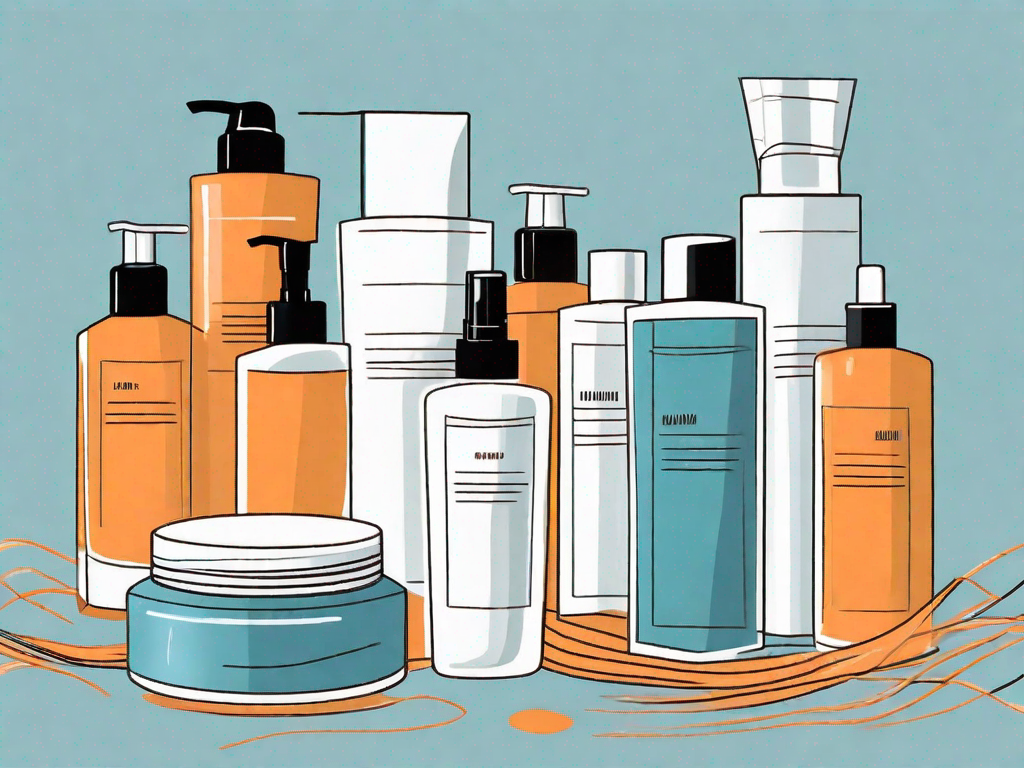 Various hair care products like shampoo